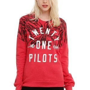 Hot Topic 21 Pilots Red Sweatshirt Size Small